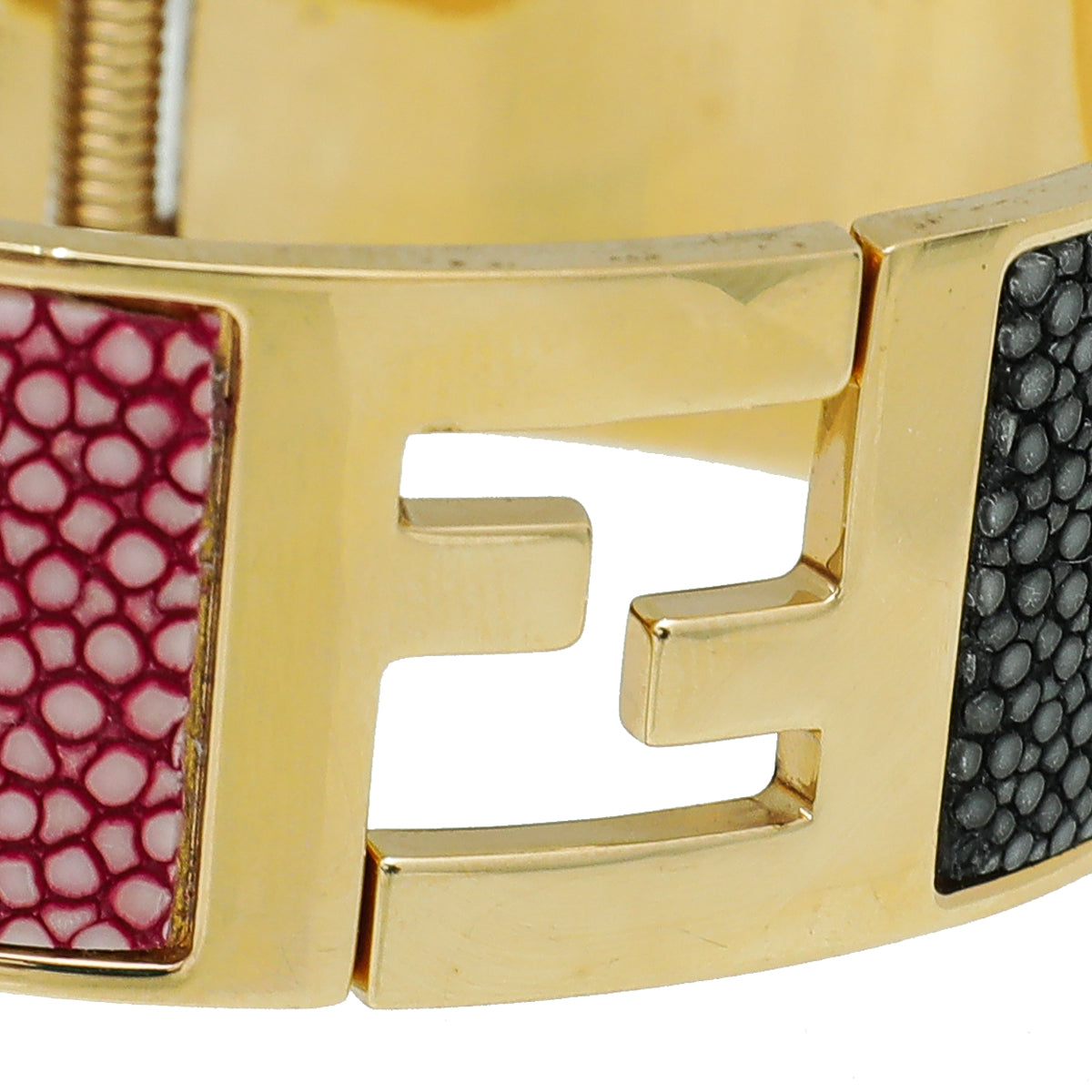 Fendi Bicolor Fendista Galuchat Bracelet