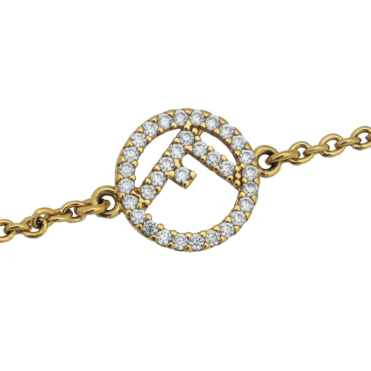 Fendi Bronze F is Fendi Bracelet W/ Crystal