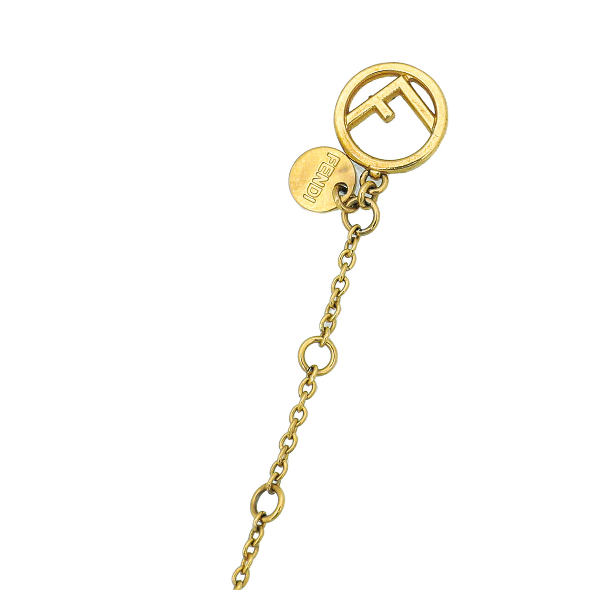 Fendi Gold Finish F is Fendi Crystal Pearl Bracelet