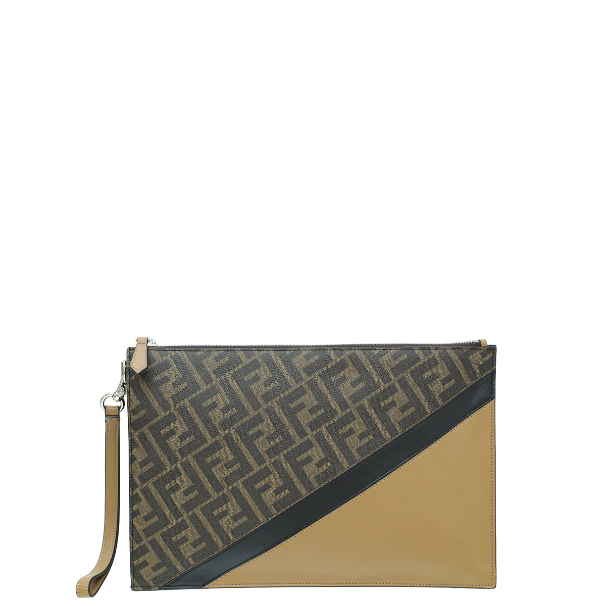 Fendi Tricolor FF Diagonal Flat Pouch