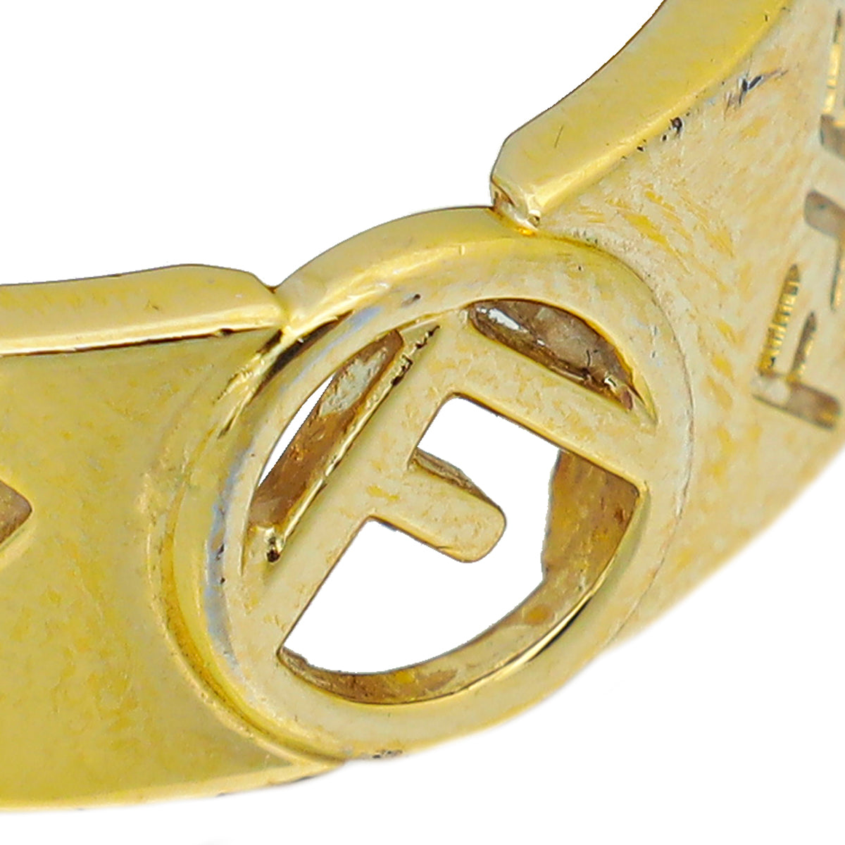 Fendi Gold FF Large Ring