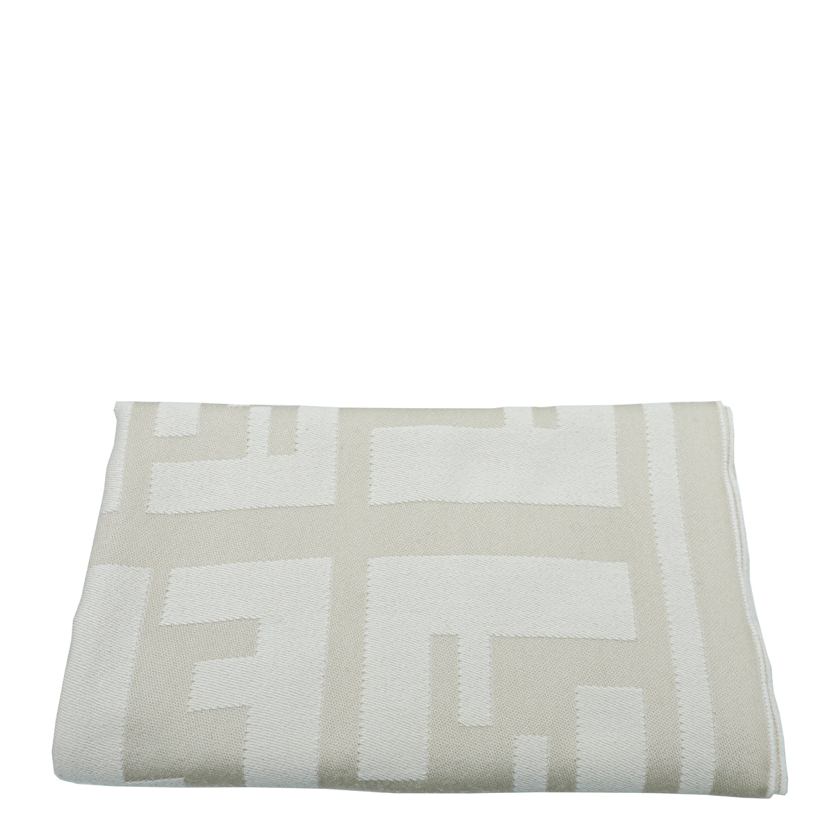 Fendi Beige FF Signature Wool Scarf