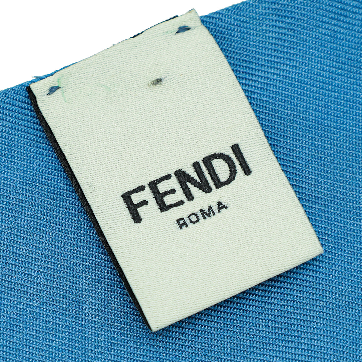 Fendi Blue Multicolour Wrappy Silk Bandeau