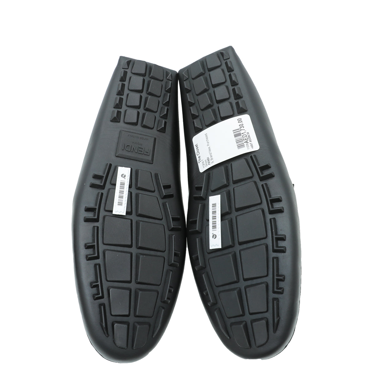 Fendi Black FF O'Lock Driving Loafers 9