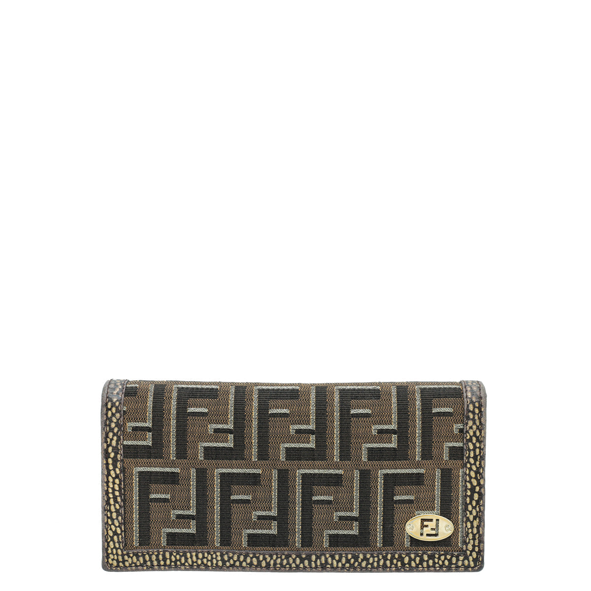 Fendi Metallic Tobacco Zucca Continental Wallet