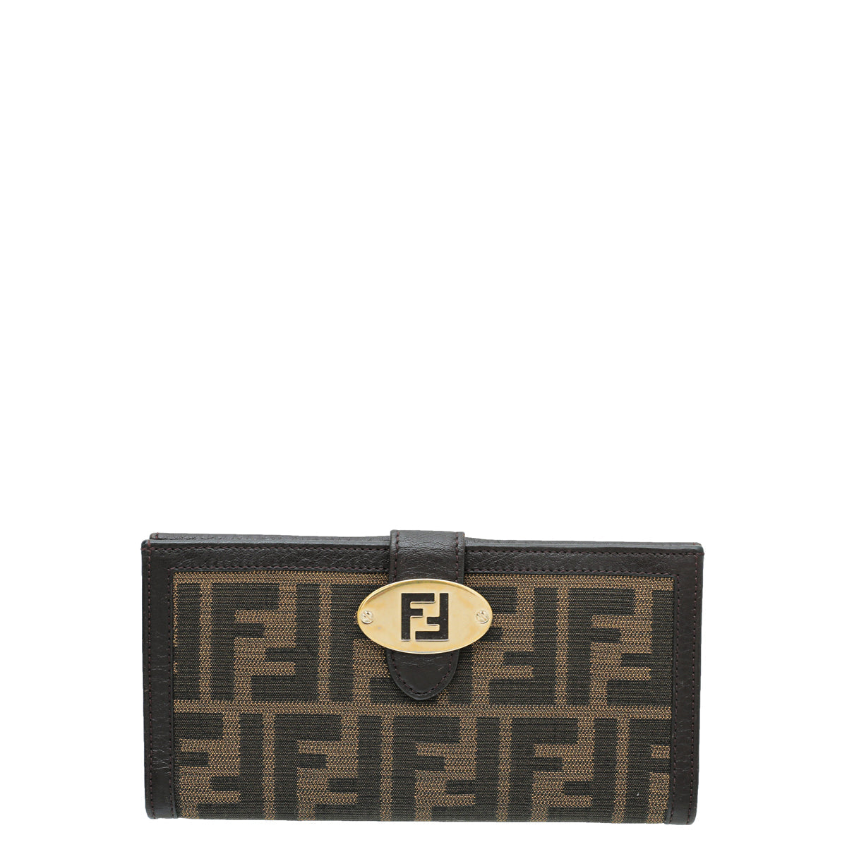 Fendi Tobacco Zucca French Long Wallet