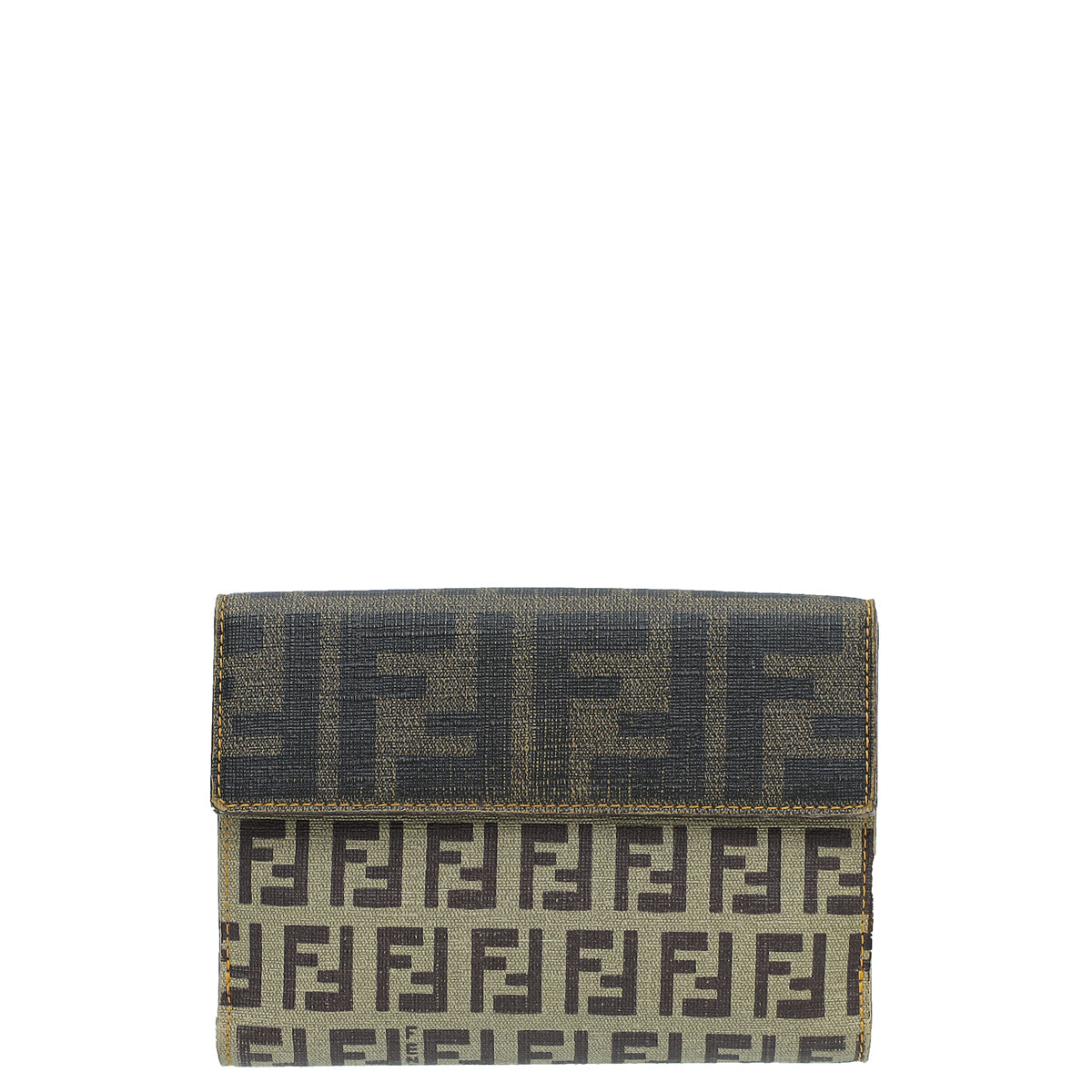 Fendi Bicolor Zucca Zucchino French Wallet