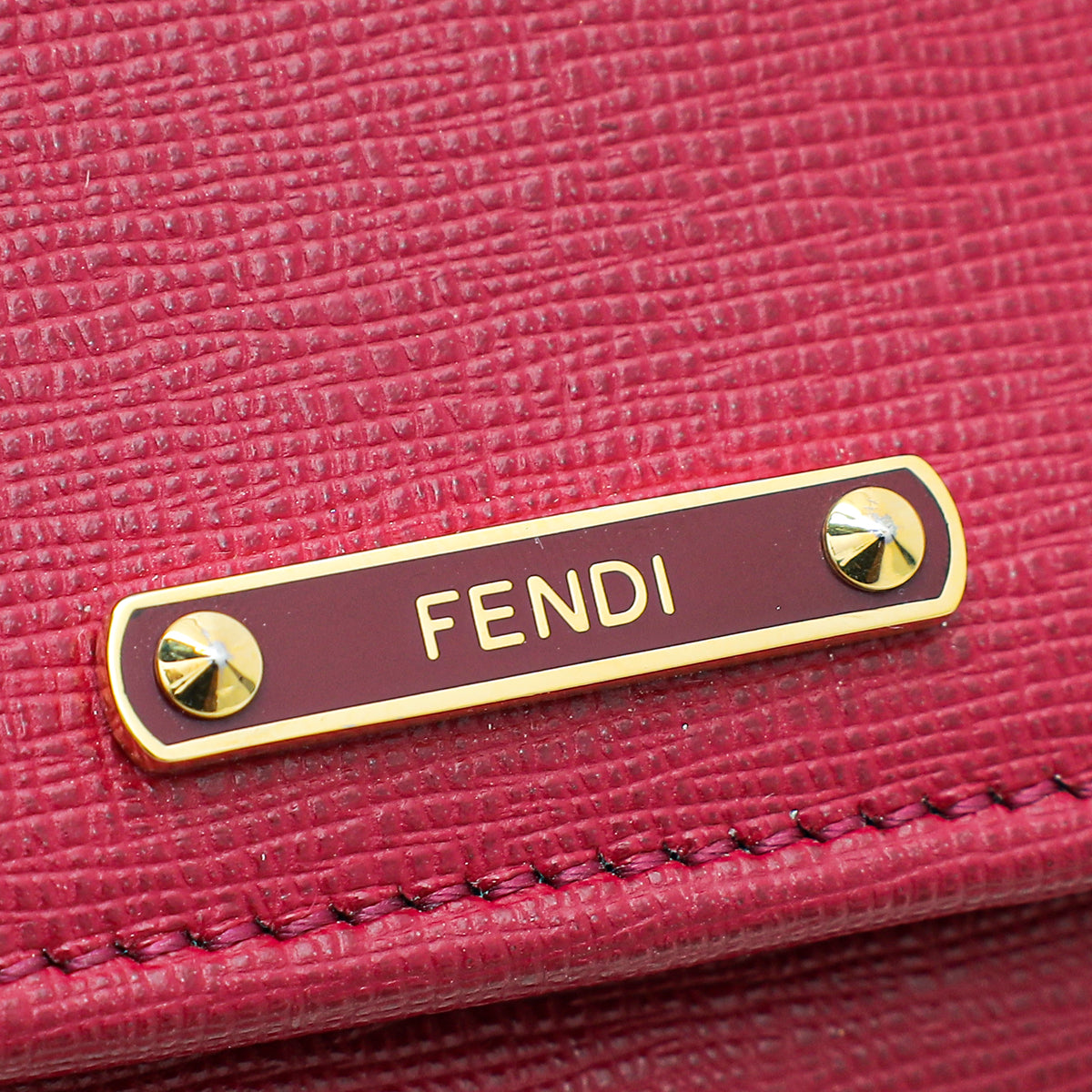 Fendi Dark Fuchsia Logo Continental Wallet