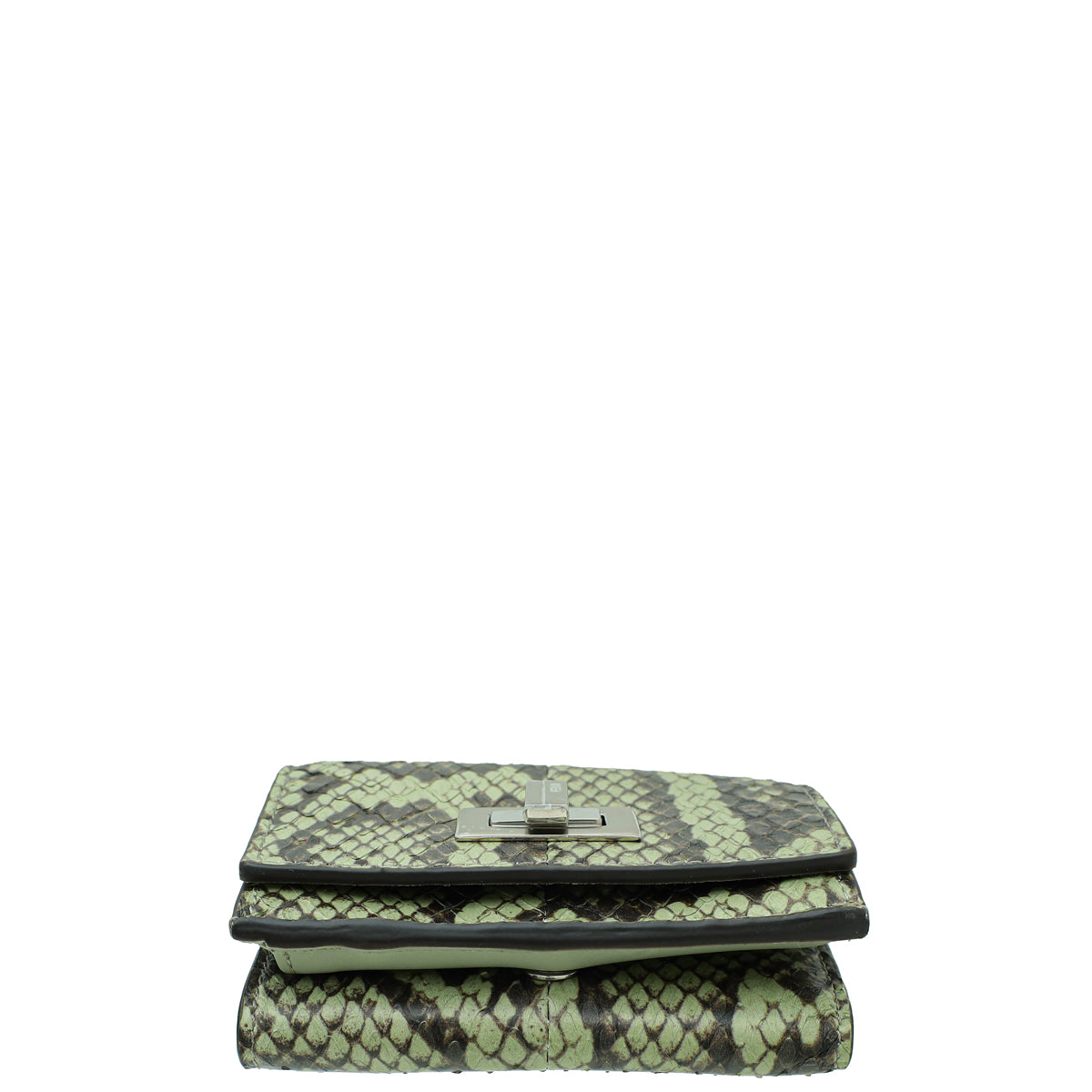 Fendi Green Tea Elaphe Micro Trifold Wallet