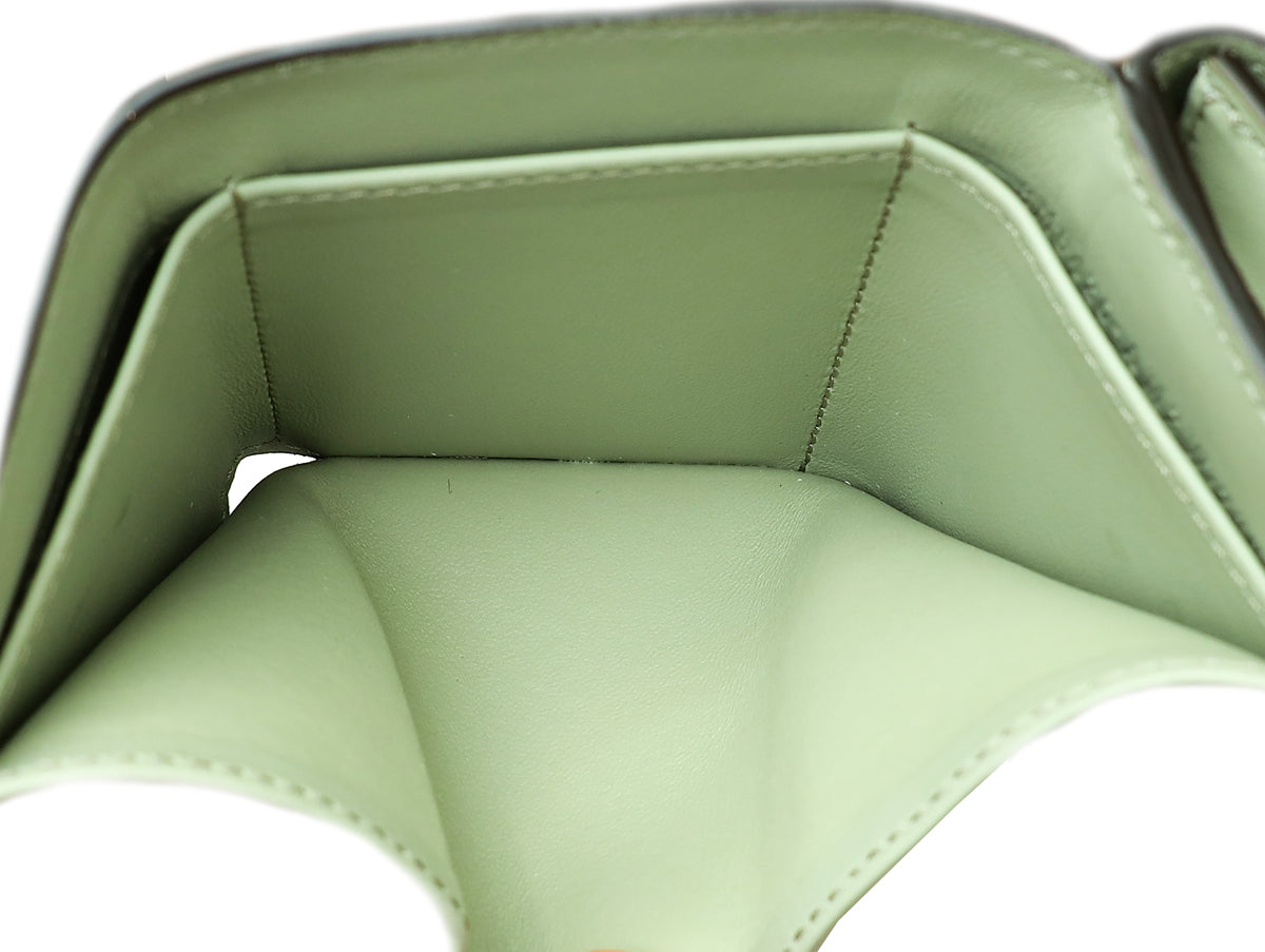 Fendi Green Tea Elaphe Micro Trifold Wallet