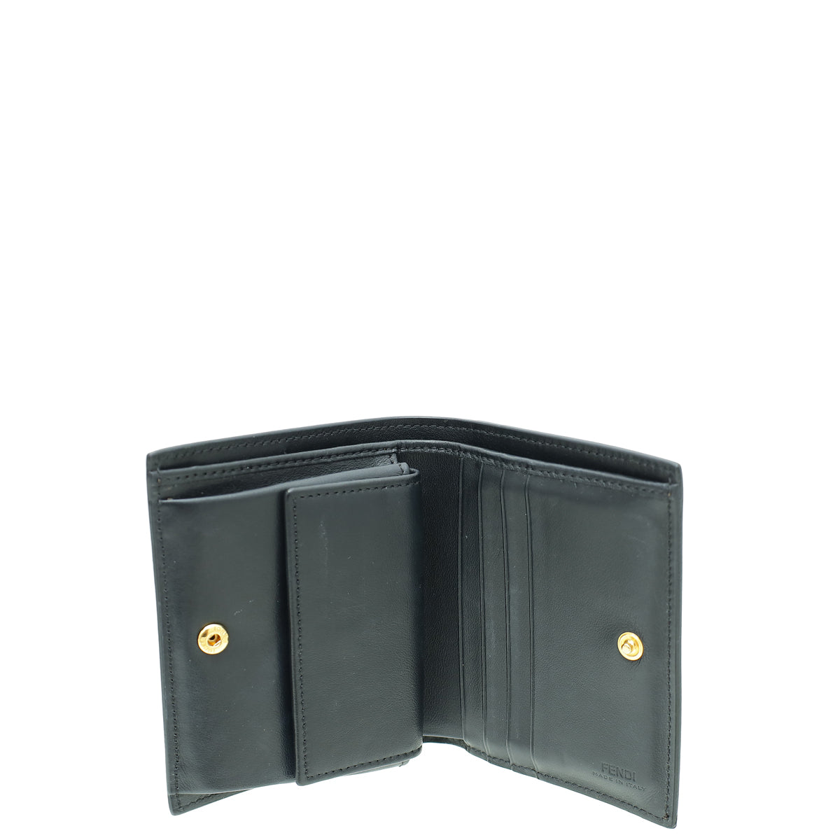 Fendi Black F is Fendi  Bifold Compact Wallet