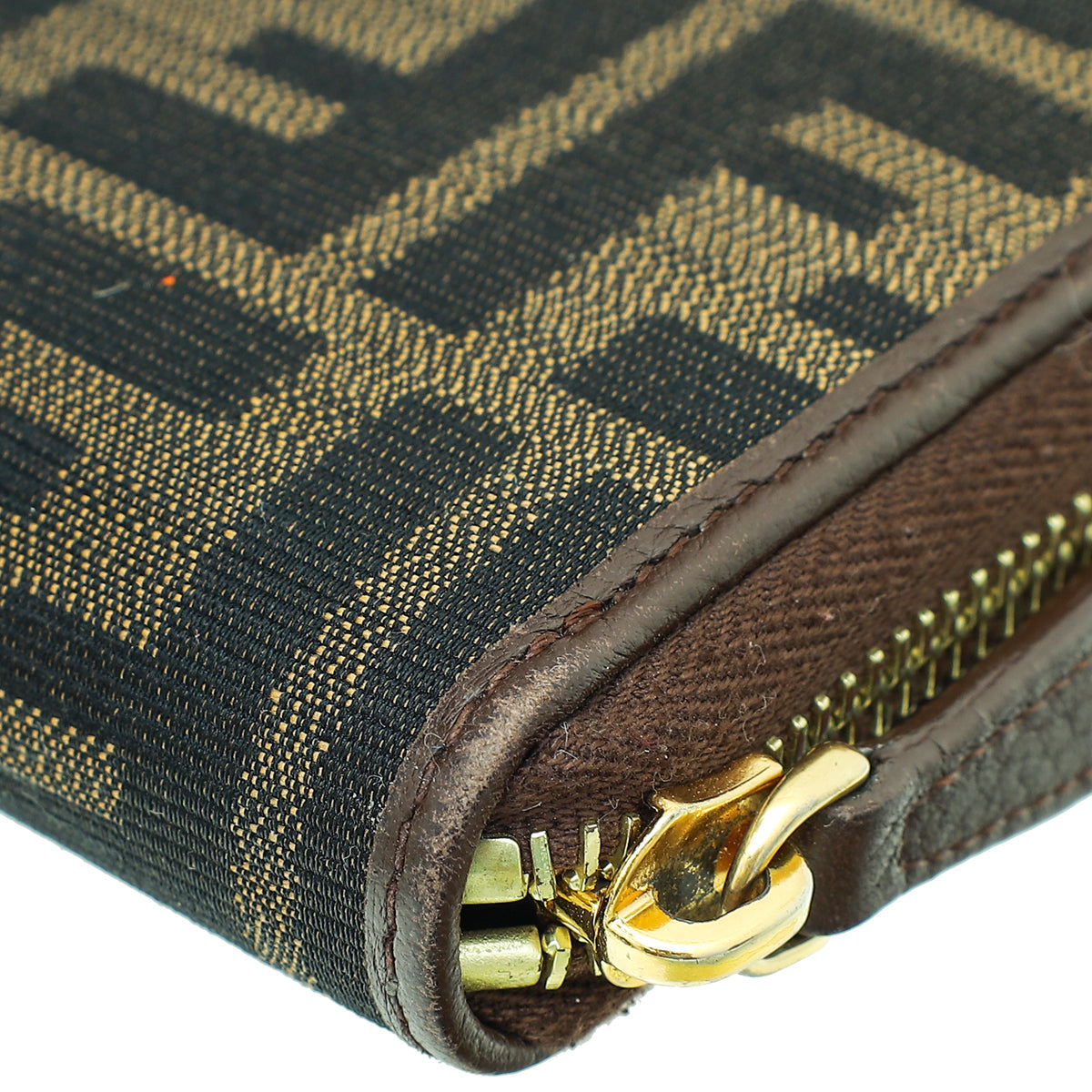 Fendi Tobaco Zucca Zip Around Wallet