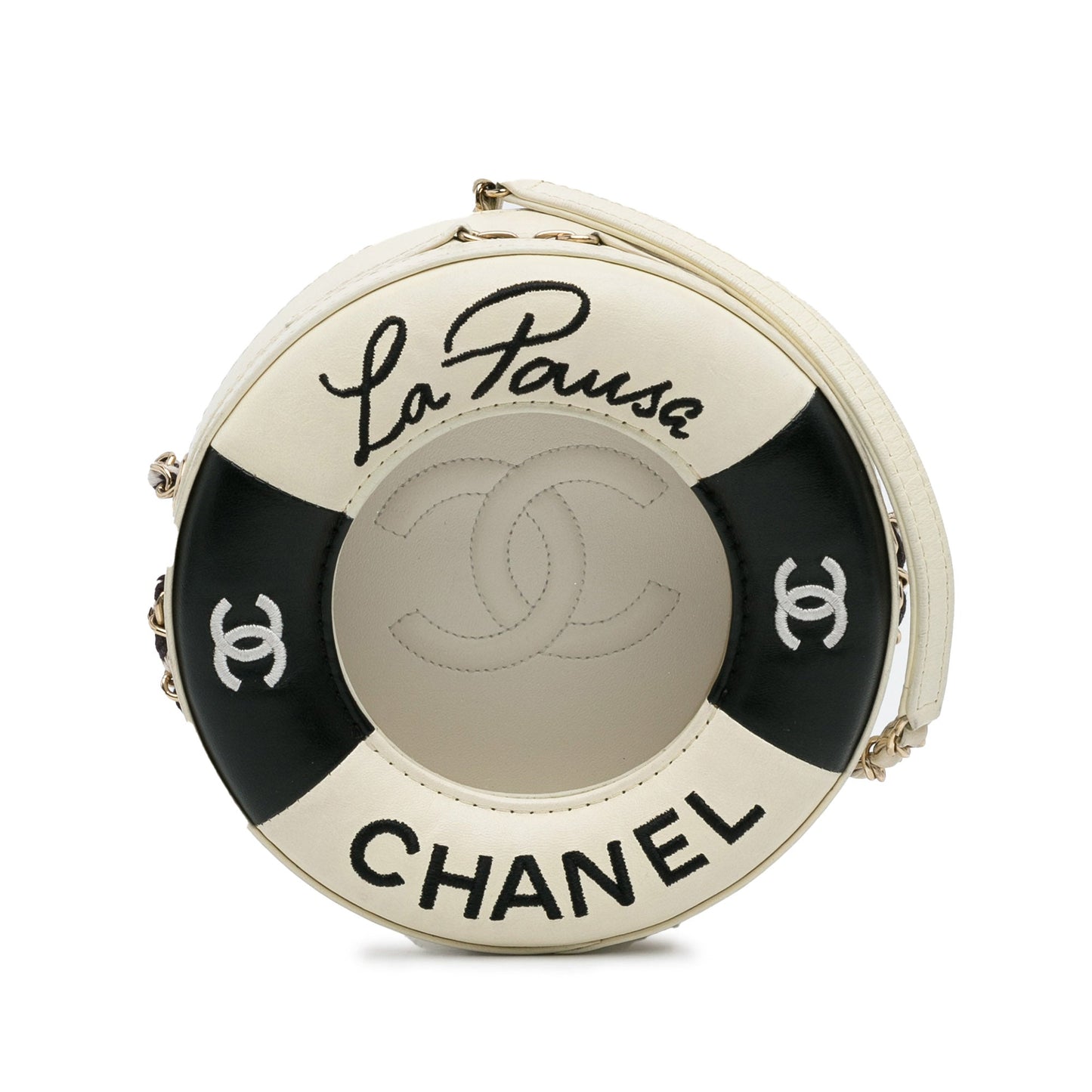 Chanel La Pausa Coco Lifesaver Round Bag Lambskin