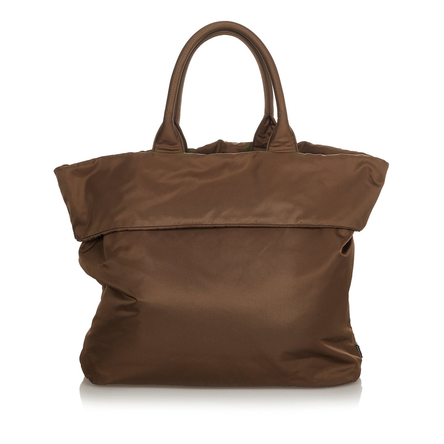 Brown Prada Tessuto Reversible Tote Bag