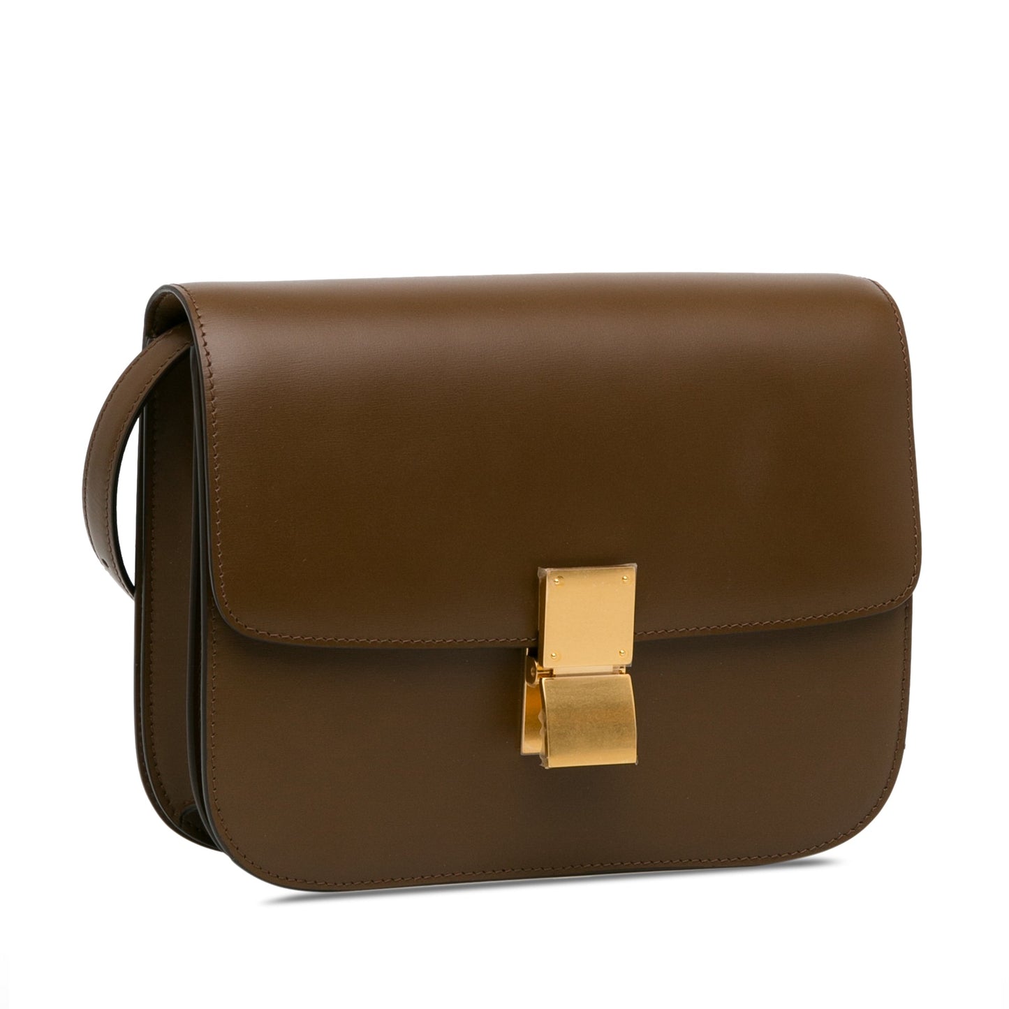 Celine Classic Box Medium Brown Calfskin