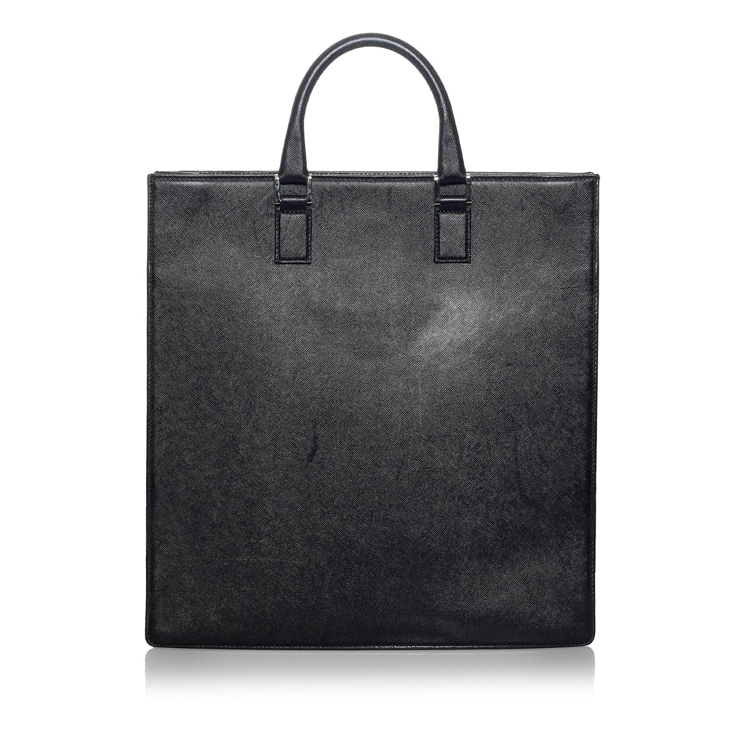 Black Burberry Leather Tote Bag