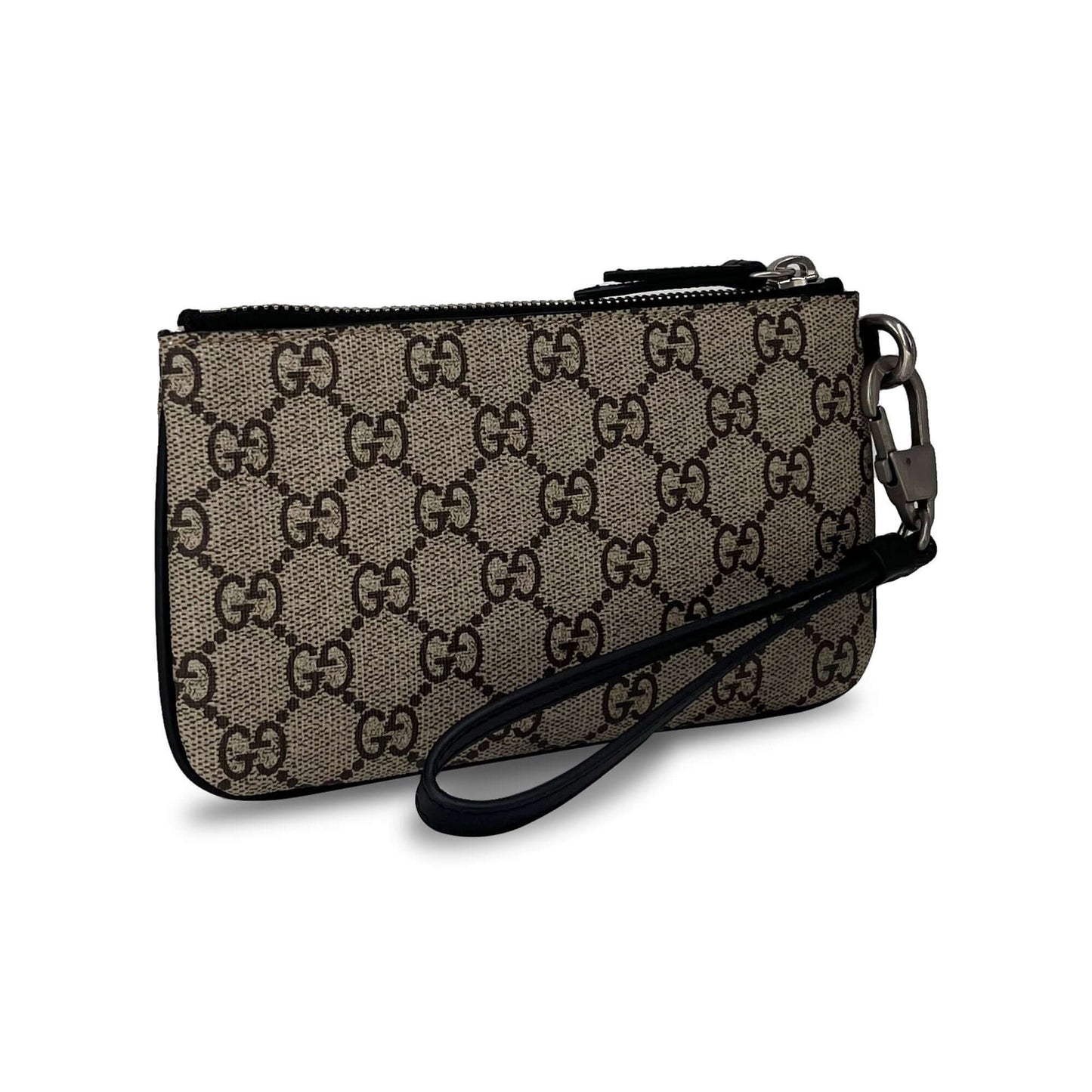 Gucci snake print GG supreme zip around wallet