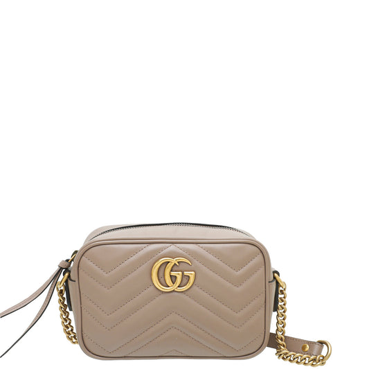 Gucci Dusty Pink GG Marmont Matelassé Mini Bag