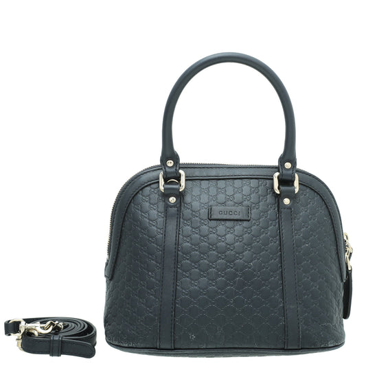 Gucci Navy Blue Microguccissima Dome Satchel Mini Bag