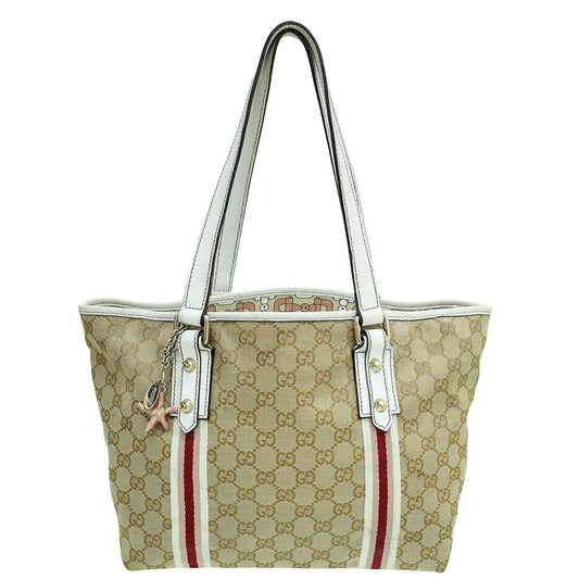 Gucci Bicolor GG Web Jolicoeur Tote Bag