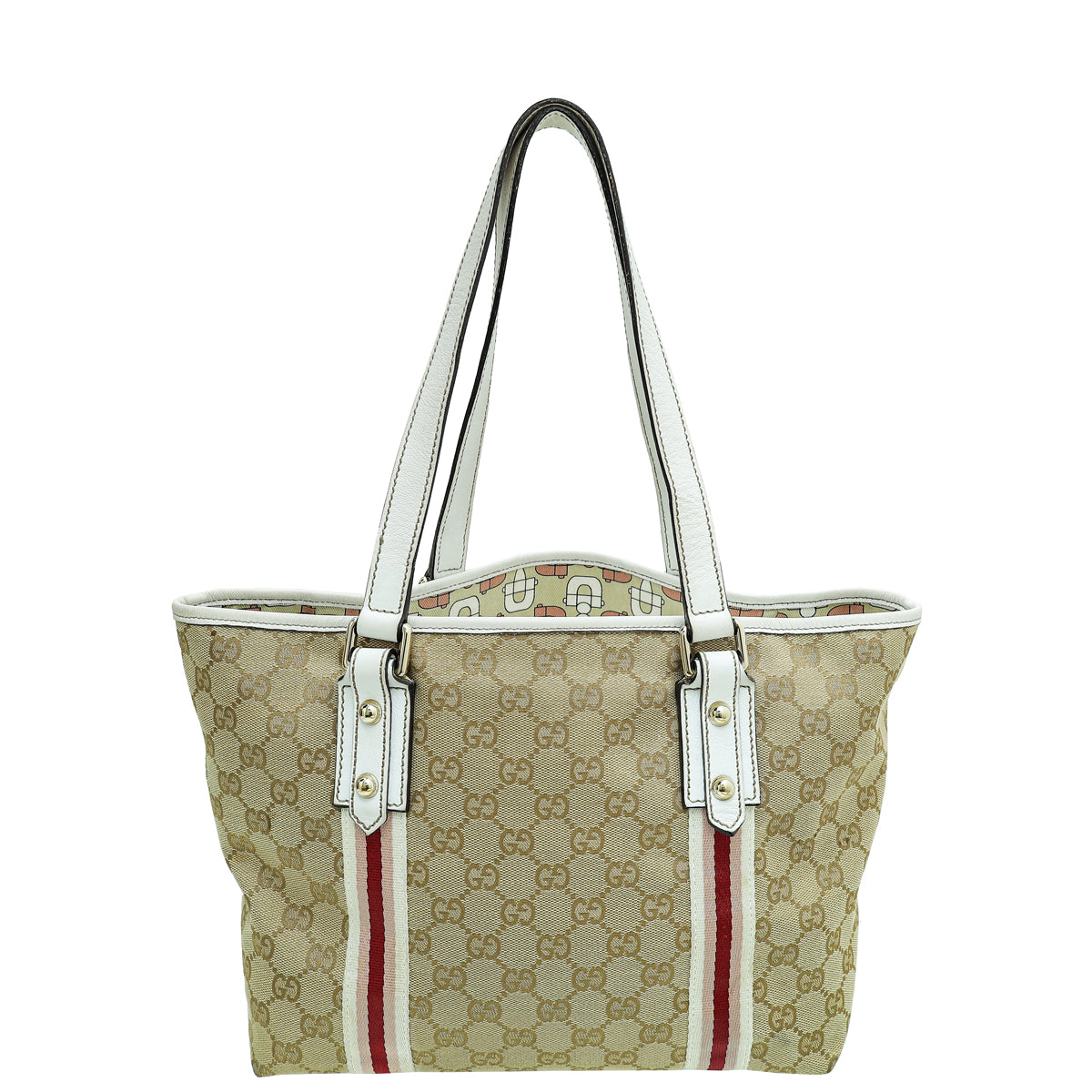 Gucci Bicolor GG Web Jolicoeur Tote Bag