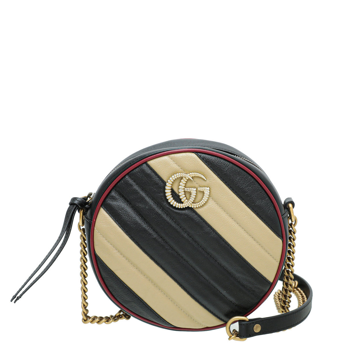 Gucci Bicolor GG Marmont Mini Round Bag