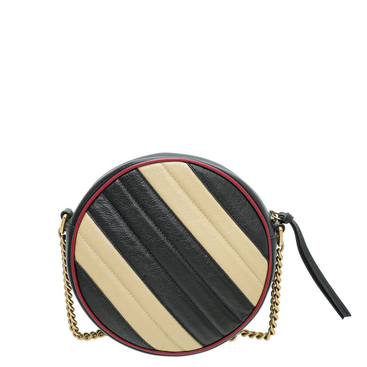 Gucci Bicolor GG Marmont Mini Round Bag