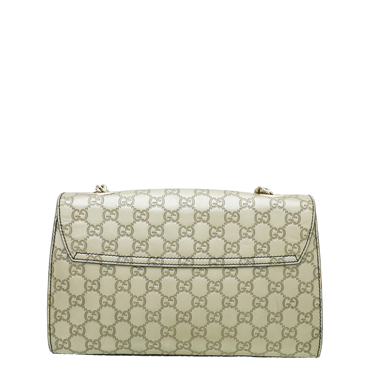 Gucci Metallic Champagne GG Guccissima Emily Medium Bag