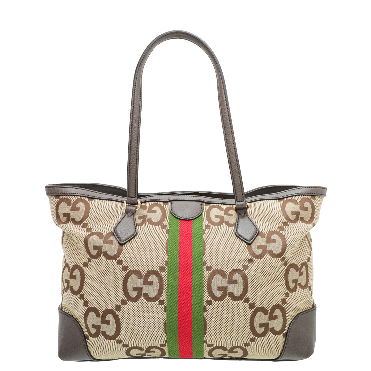 Gucci Ebony Jumbo GG Ophidia Medium Tote Bag