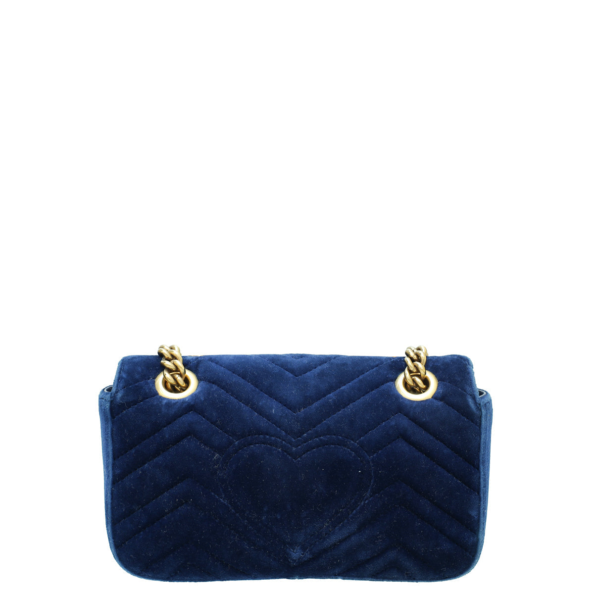 Gucci Blue Velvet GG Marmont Mini Bag