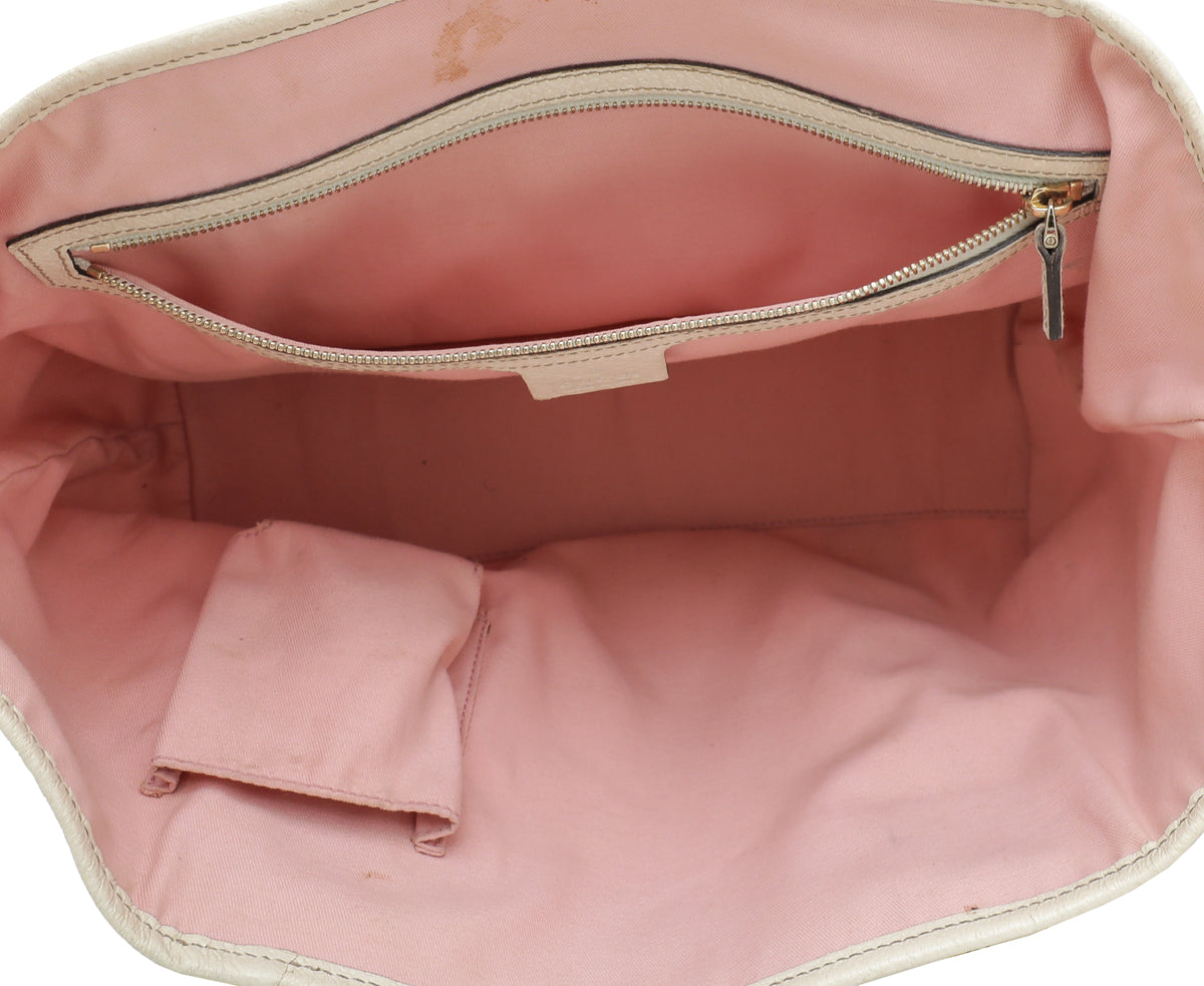 Gucci Pink GG Web Jolicoeur Tote Bag