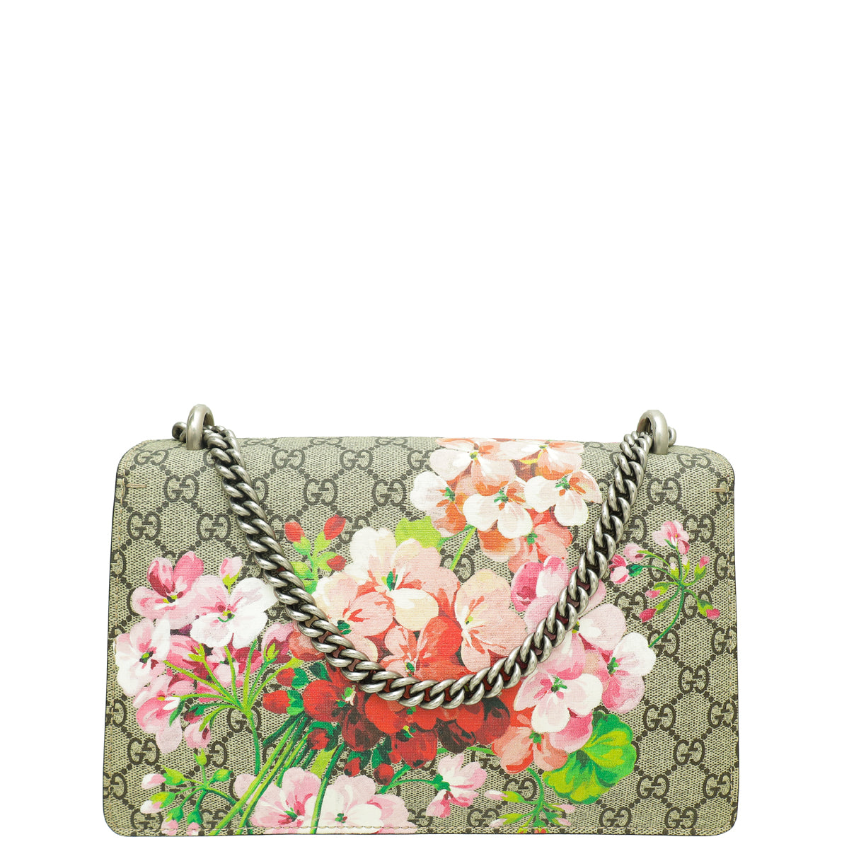 Gucci Bicolor GG Supreme Blooms Print Dionysus Small Flap Bag