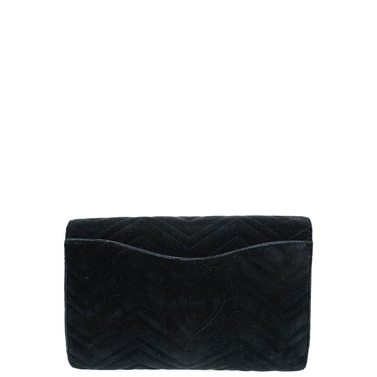 Gucci Black Velvet GG Marmont Clutch