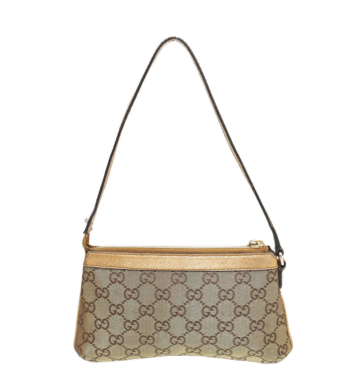 Gucci Metallic Bronze GG Bumble Bee Charm Pochette