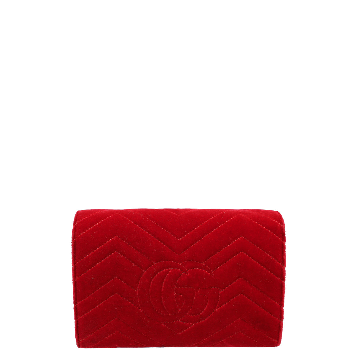 Gucci Red Velvet GG Marmont Mini Shoulder Bag