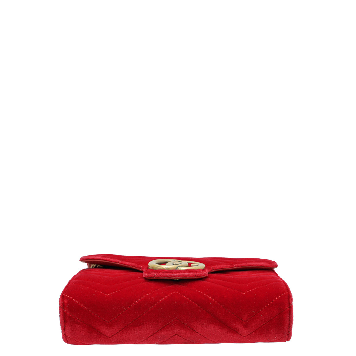 Gucci Red Velvet GG Marmont Mini Shoulder Bag