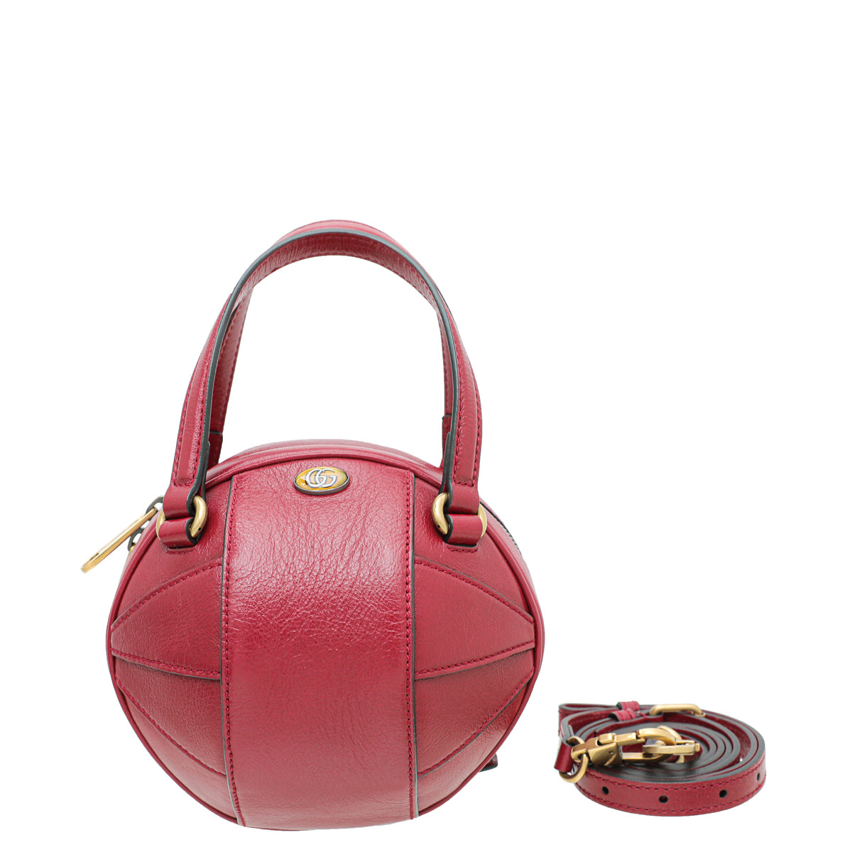 Gucci Vulcanic Red Tifosa Basketball Water Buffalo Mini Bag