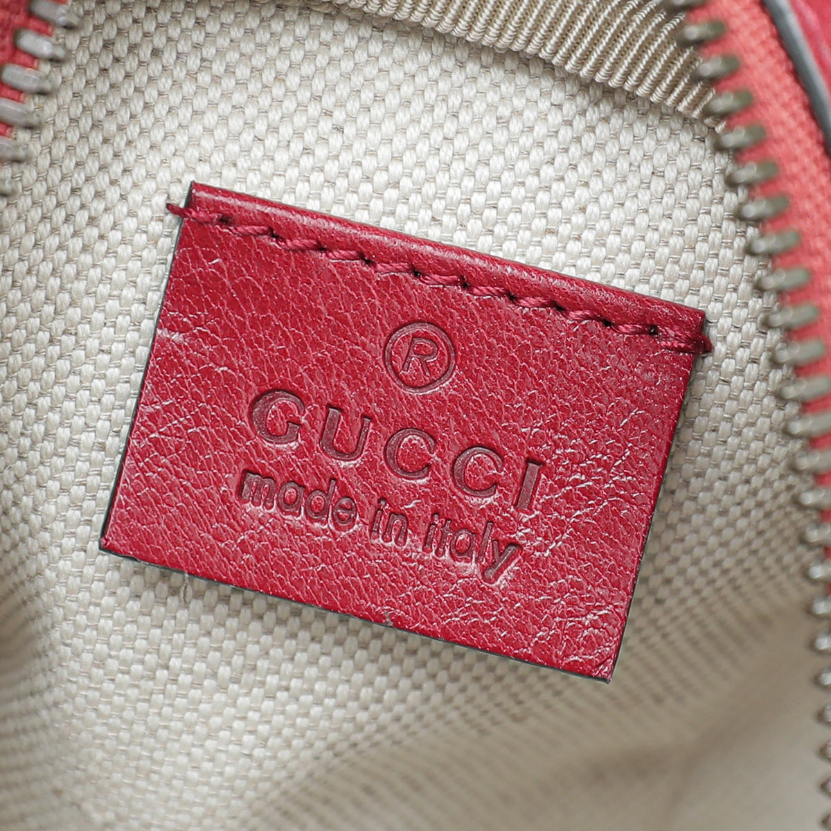 Gucci Vulcanic Red Tifosa Basketball Water Buffalo Mini Bag