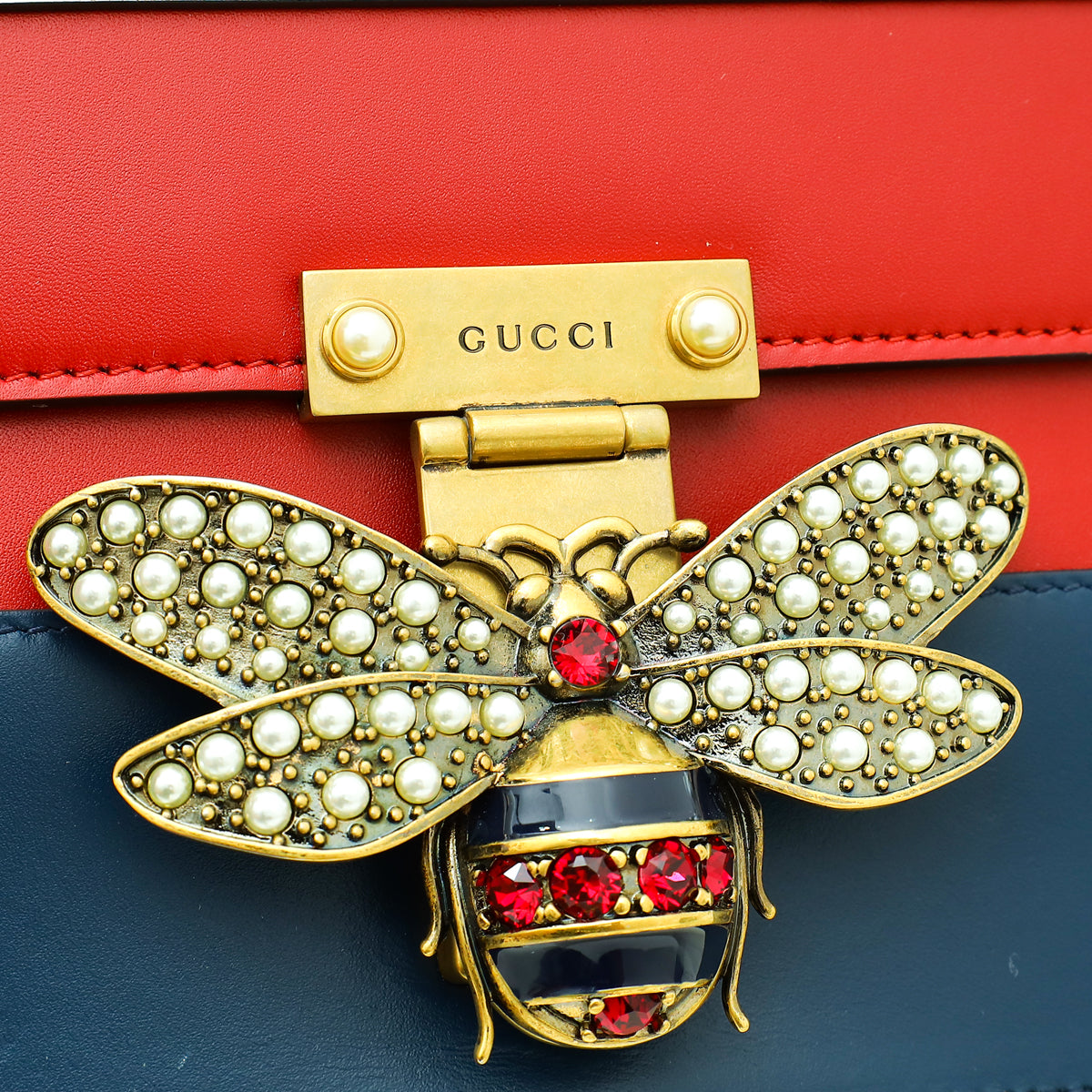 Gucci Tricolor Sylvie Web Queen Margaret Shoulder Bag