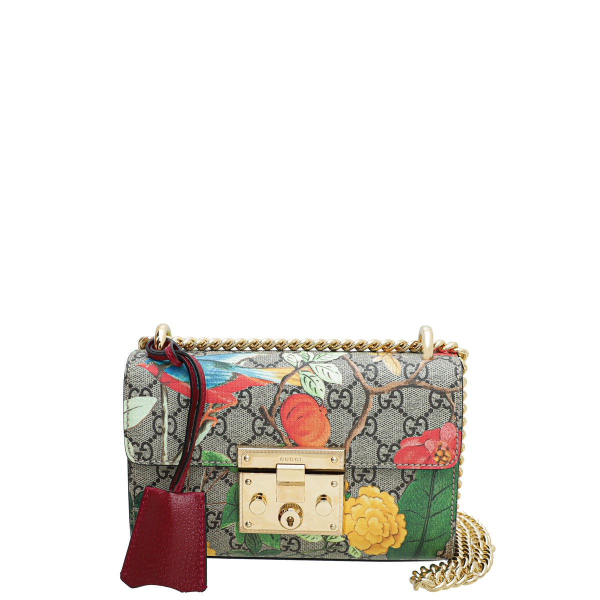 Gucci Ebony Multicolor Padlock Tian Small Bag