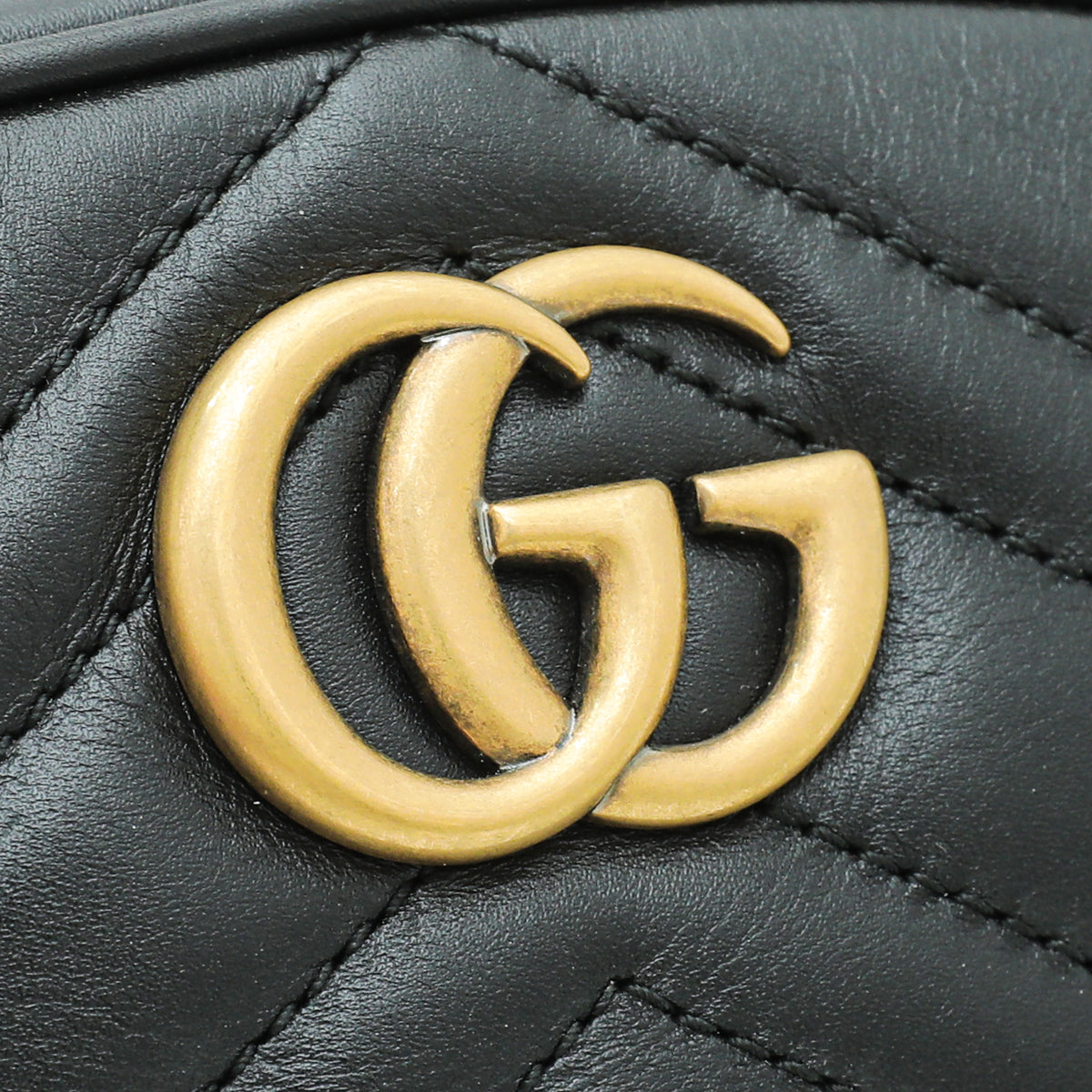 Gucci Black GG Marmont Mini Belt Bag