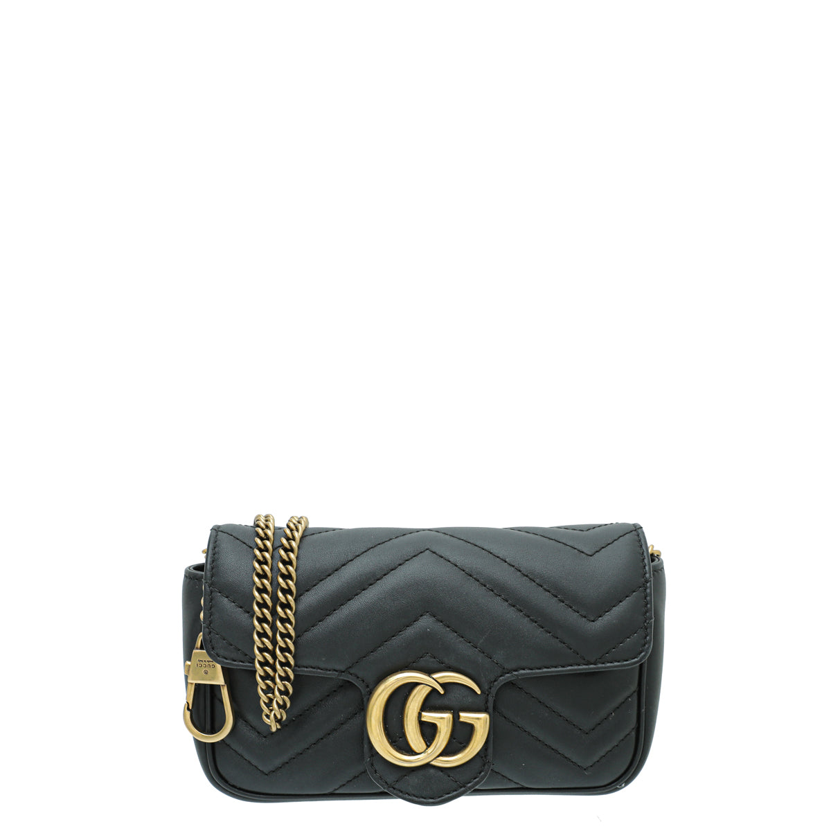 Gucci Black GG Marmont Super Mini Bag