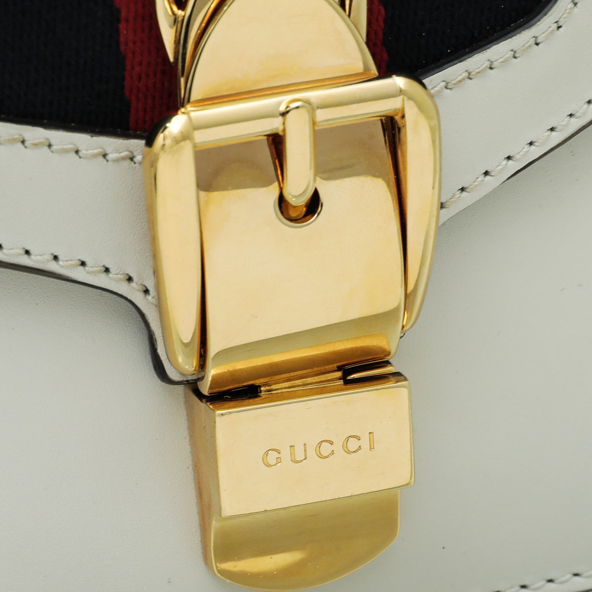 Gucci White Sylvie Mini Flap Chain Bag