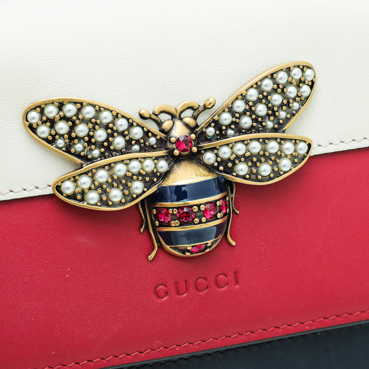 Gucci Tricolor Queen Margaret Bee Mini Bag