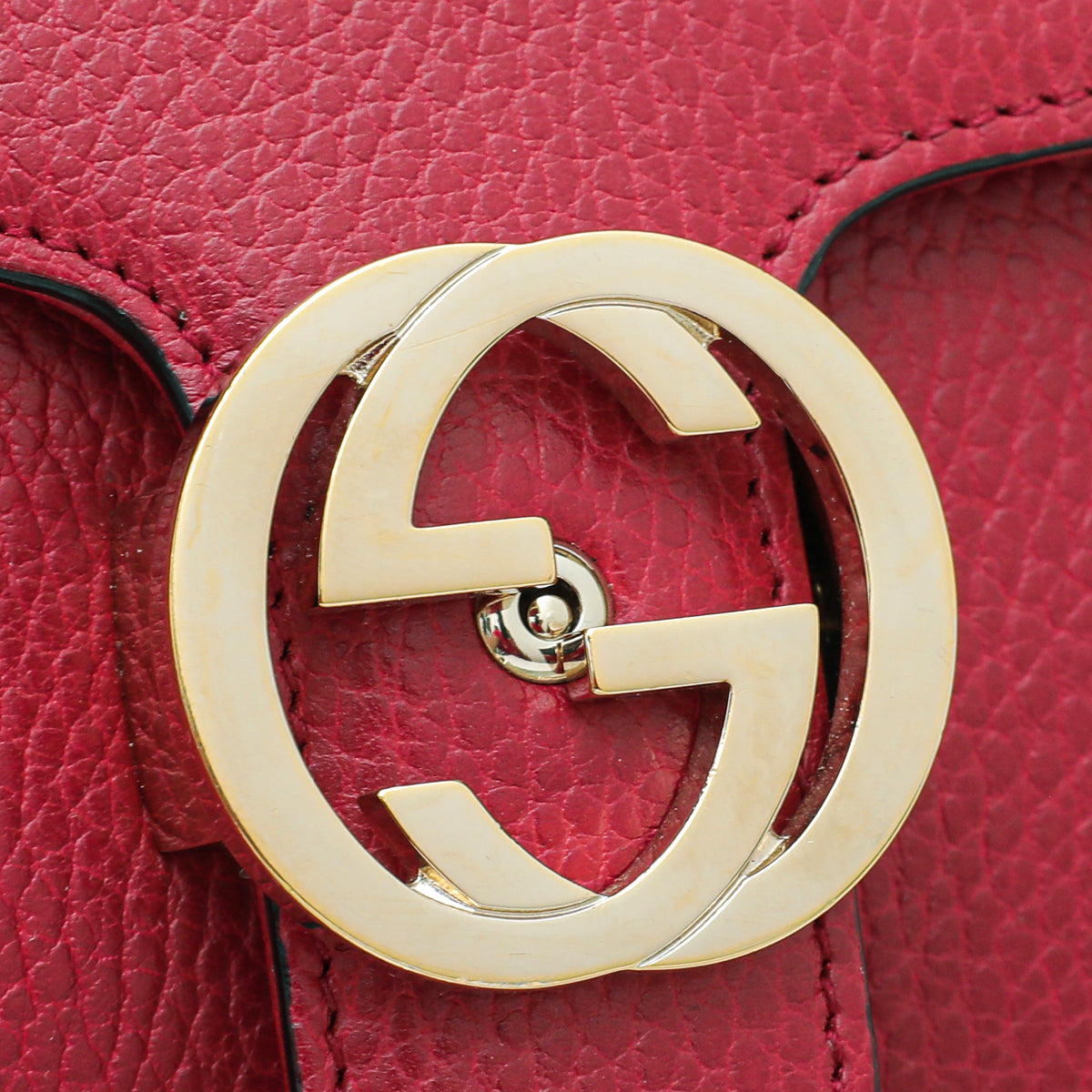 Gucci Red Dollar Interlocking G Small Chain Bag