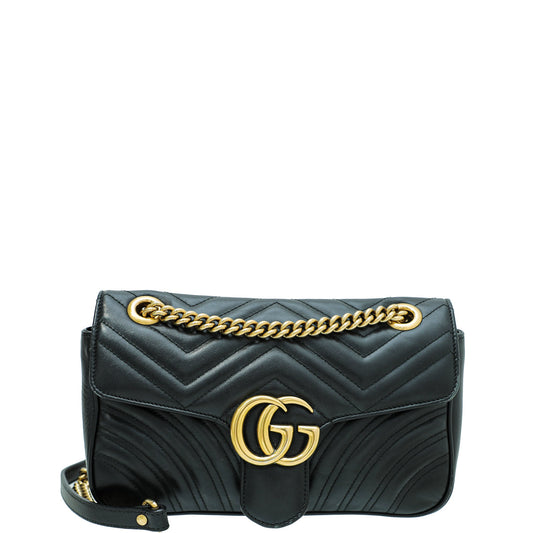 Gucci Black GG Marmont Small Bag