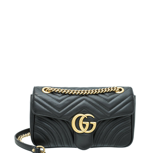 Gucci Black GG Marmont Small Bag