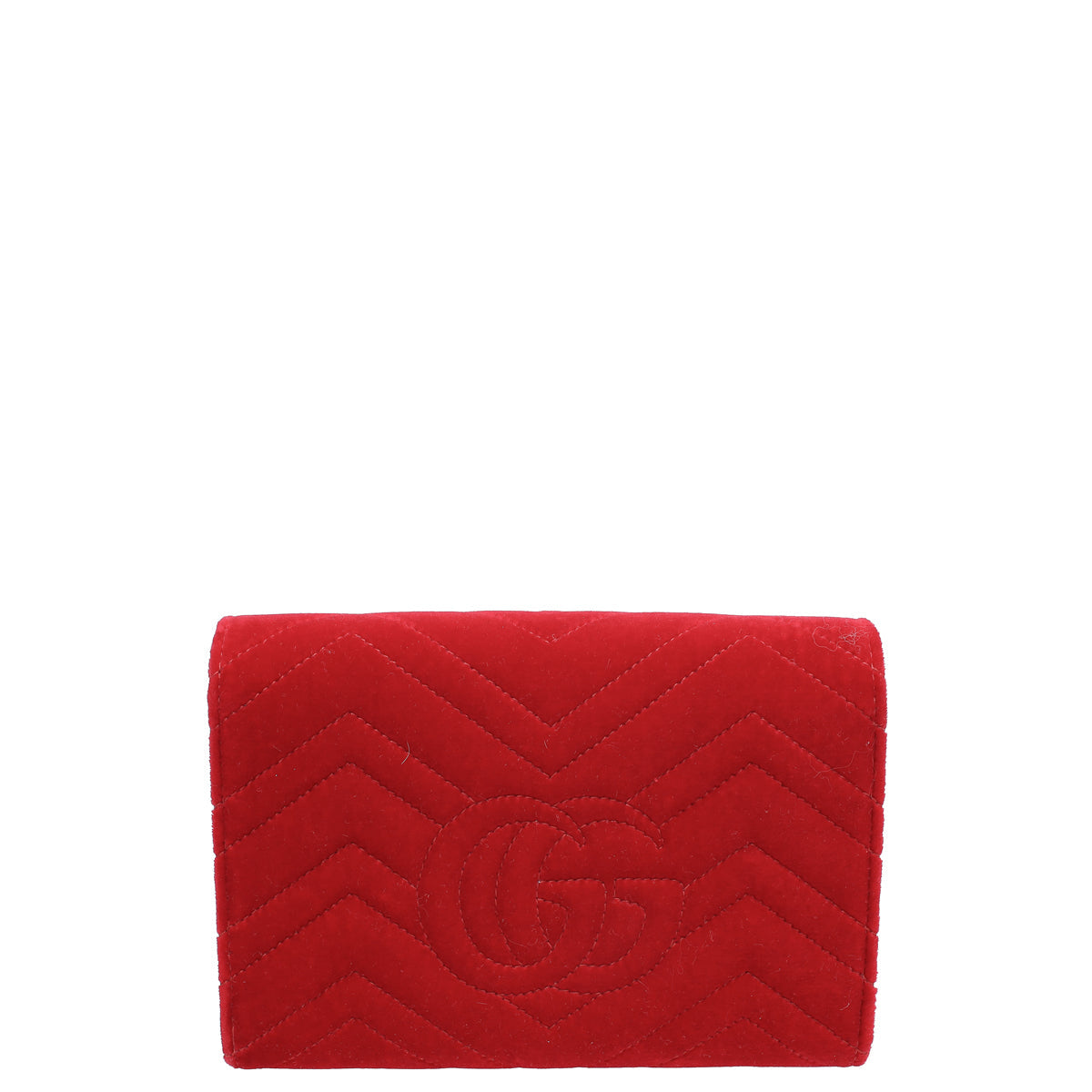 Gucci Red Velvet GG Marmont Mini Shoulder Bag