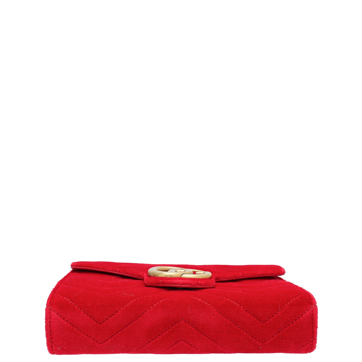 Gucci Red Velvet GG Marmont Mini Shoulder Bag