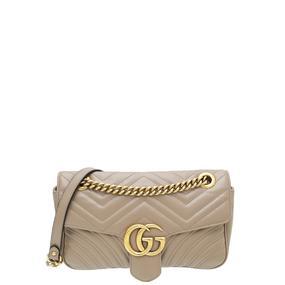 Gucci Dusty Pink GG Marmont Matelasse Small Shoulder Bag